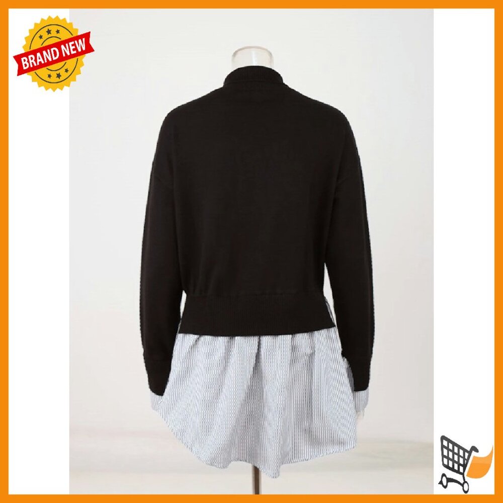 Women's Turtleneck Patchwork Sweater Asymmetrical… - image 8